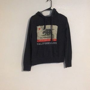 California Love charcoal Gray hoodie
